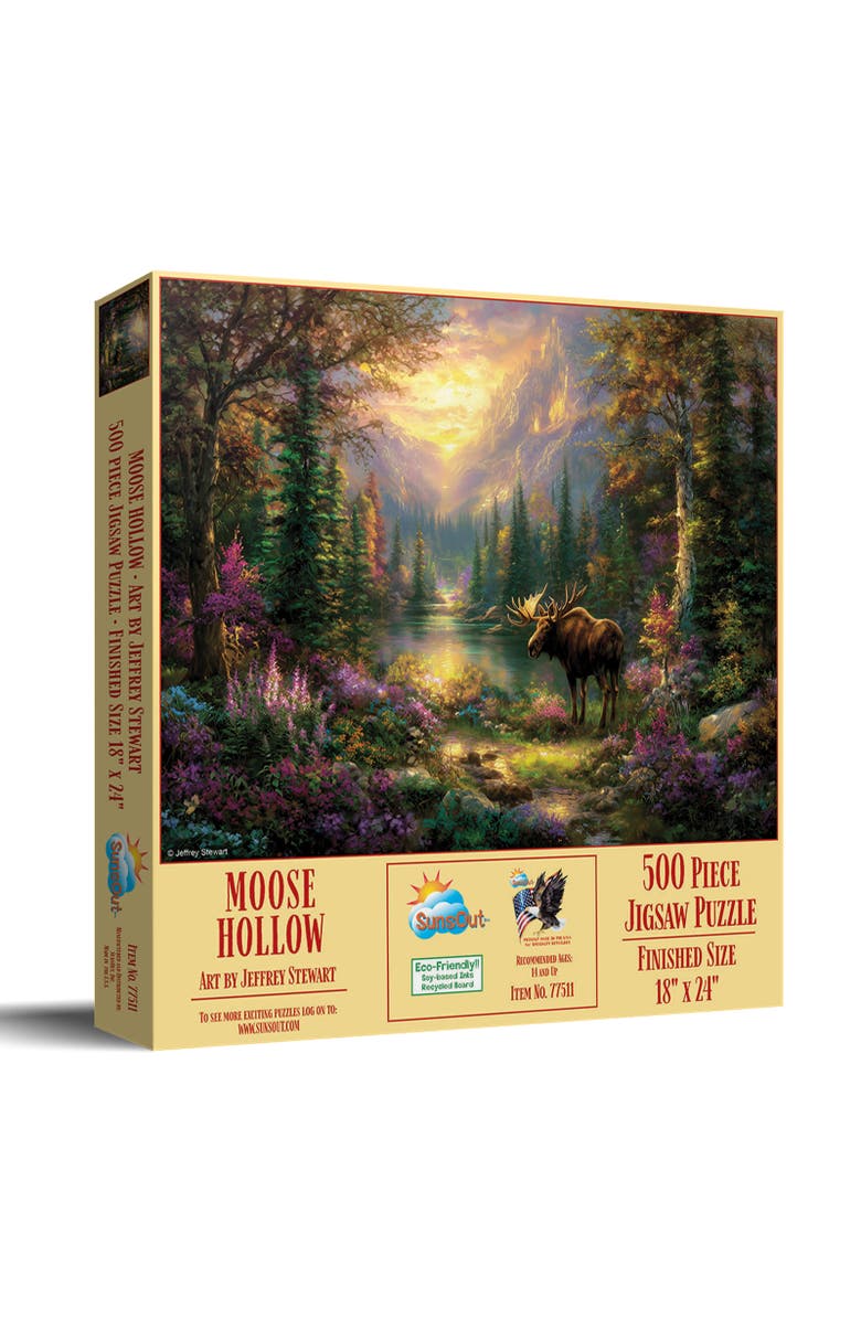 Sunsout Moose Hollow 500 piece Jigsaw Puzzle for Adults, Main, color, Multicolor