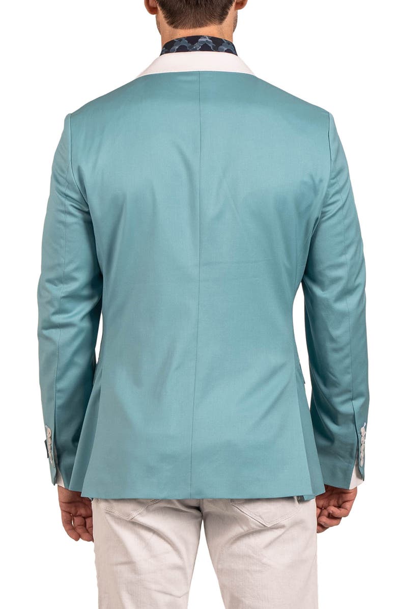 Maceoo Socrate Evo Resistance8 Contrast Trim Virgin Wool Blazer, Alternate, color, Green