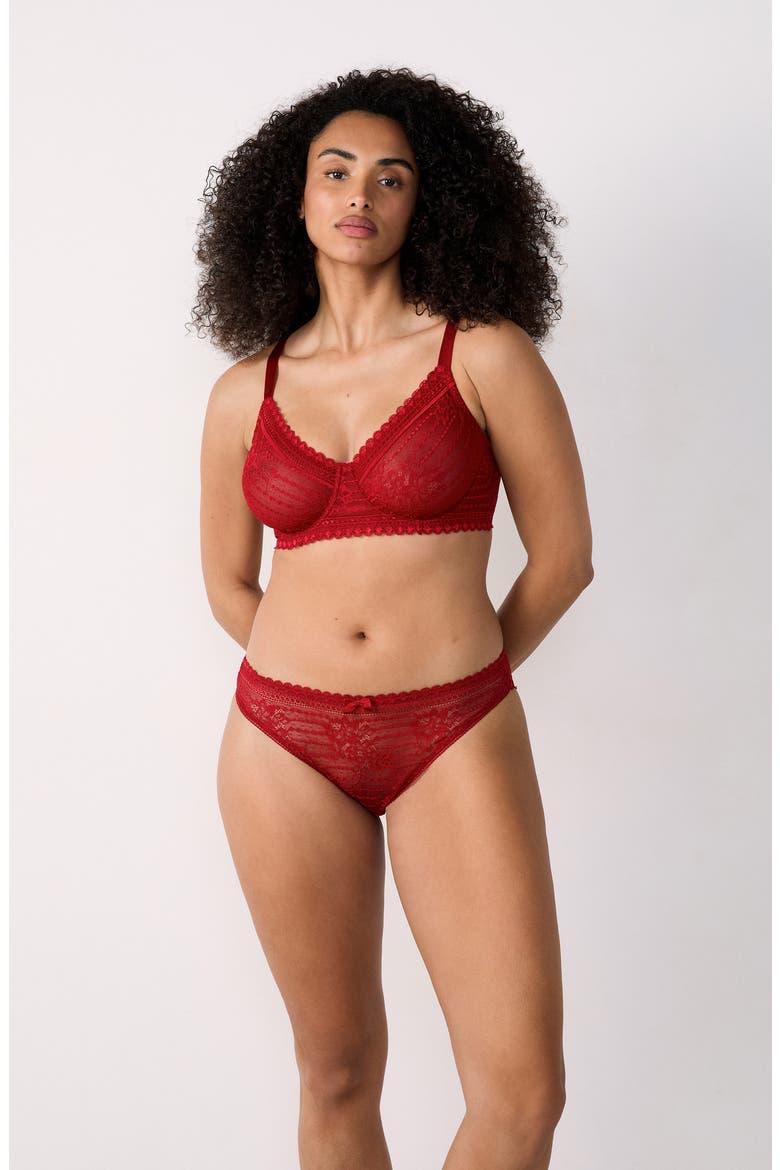 Panama Underwire Minimizer Bra, Alternate, color, CARDINAL
