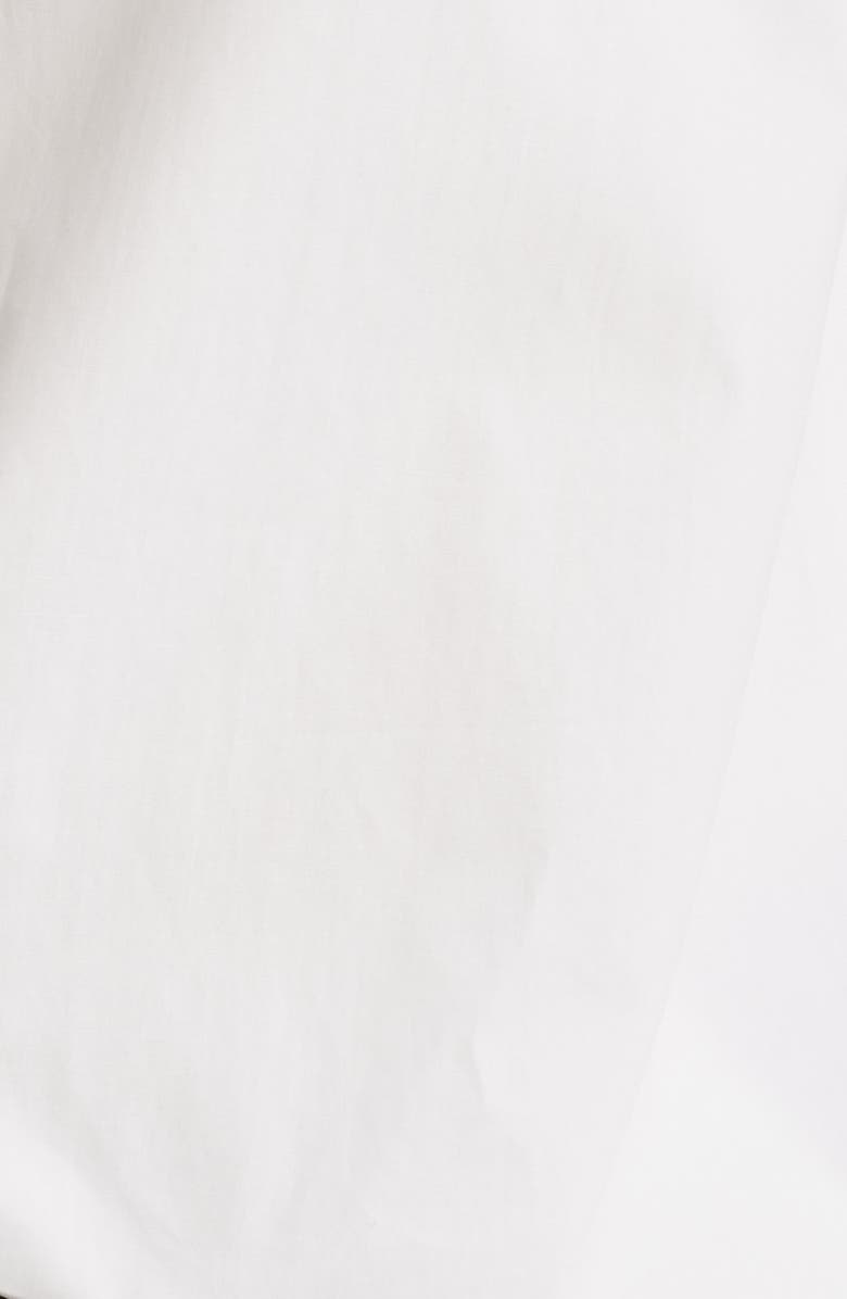 Elie Tahari The Kira Floral Appliqué Button-Up Shirt, Alternate, color, Sky White