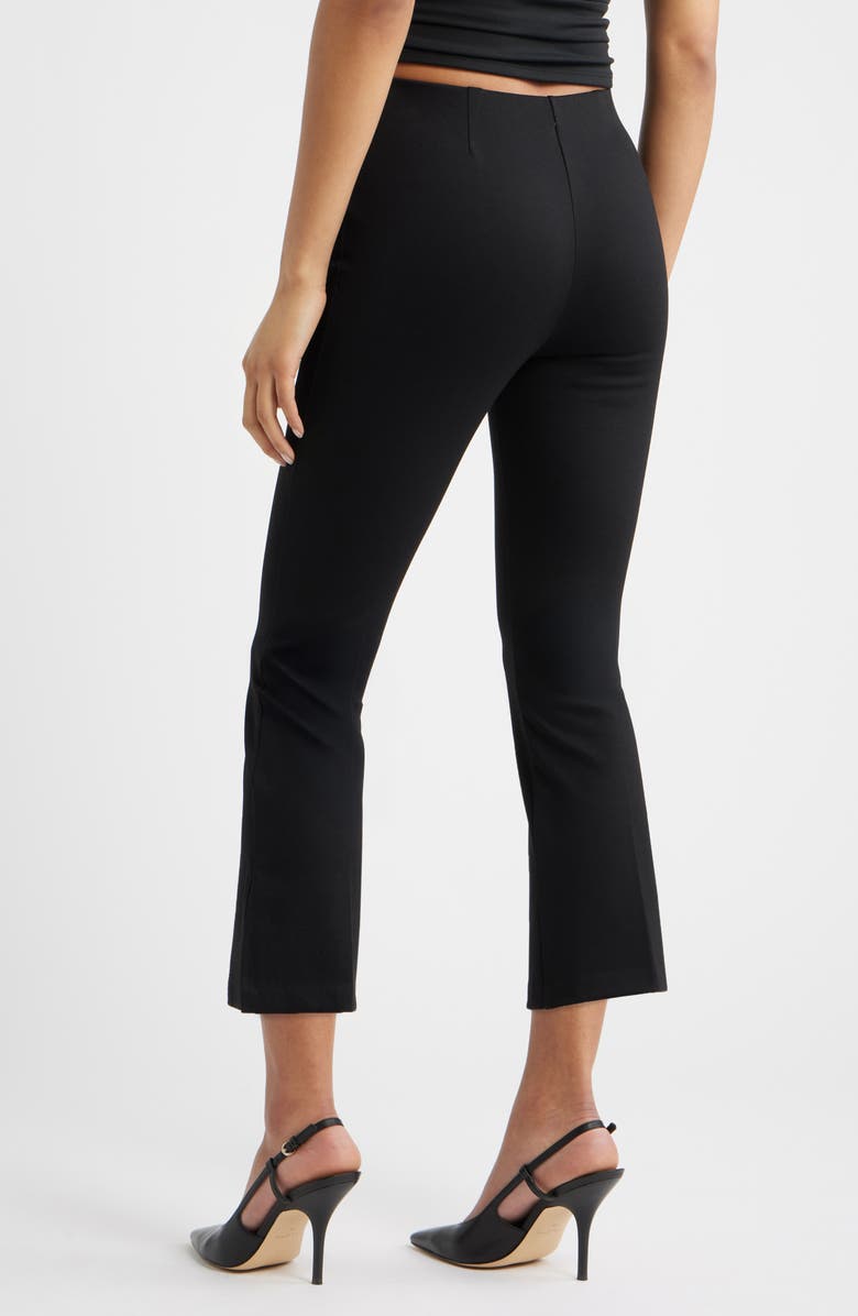 Open Edit Kick Flare Stretch Twill Pants, Alternate, color, Black