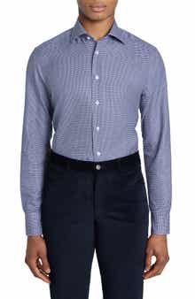 Jack Victor Kensington Dobby Cotton Dress Shirt