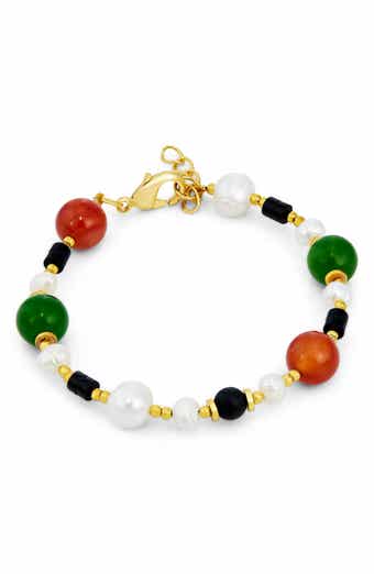 Cultured Pearl and Gemstone Bracelet