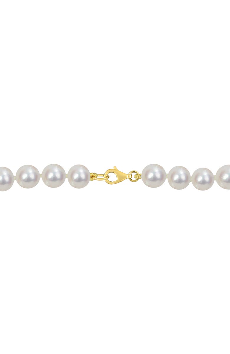 Julianna B. Cultured Pearl & Diamond Love Knot Necklace 14k, Alternate, color, Pearl