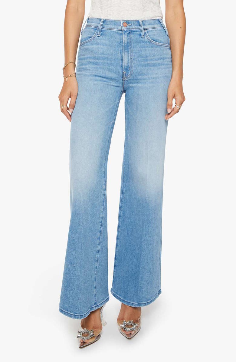 MOTHER The Hustler Roller Sneak High Waist Wide Leg Jeans, Main, color, Room Service