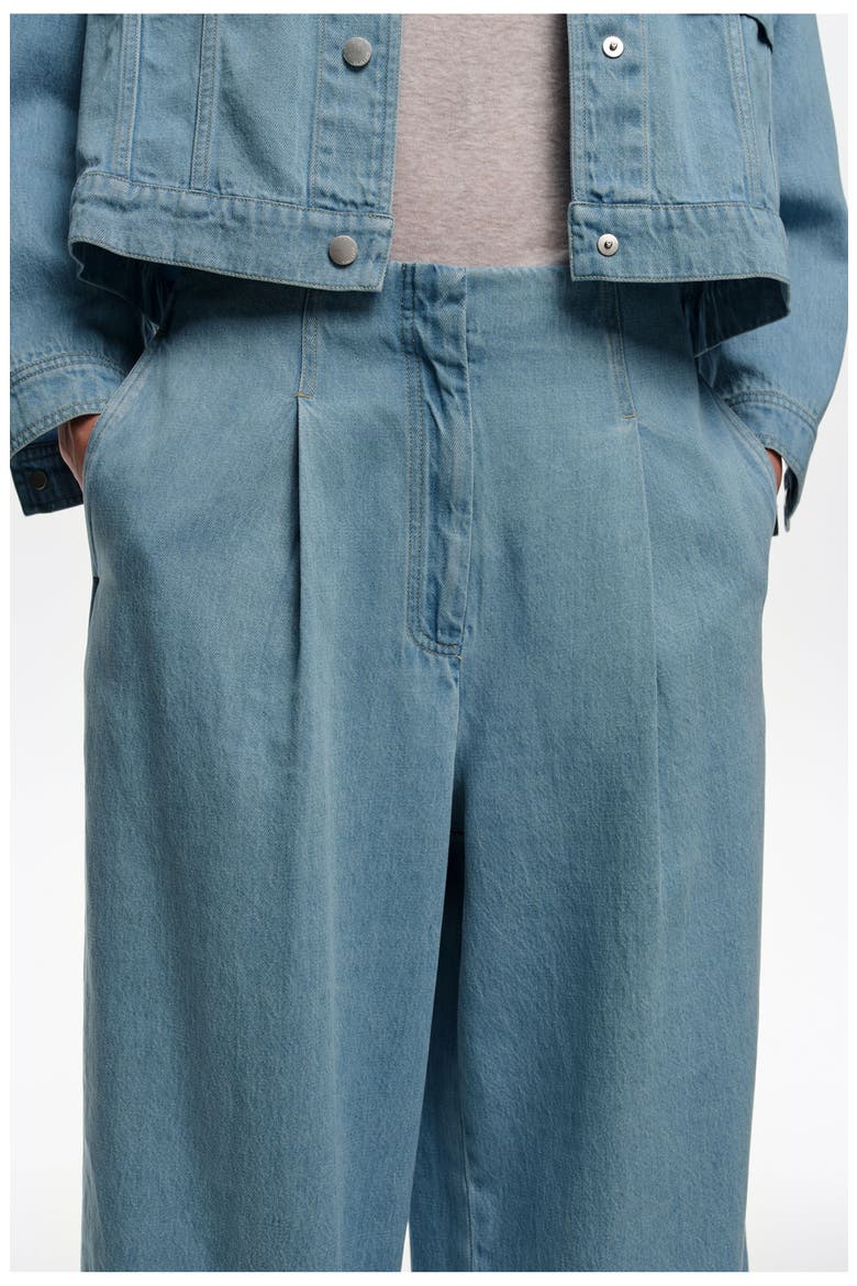 Loose-Fit Washed Denim Trousers, Alternate, color, LIGHT DENIM BLUE