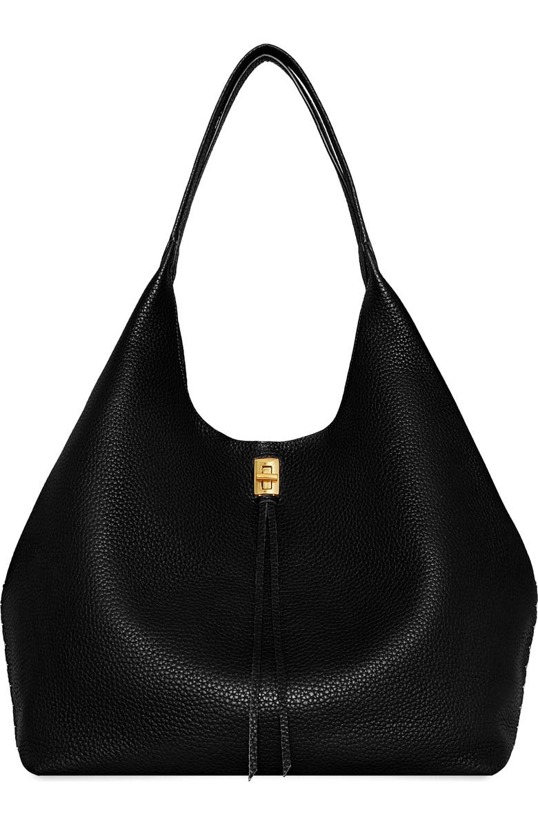 Rebecca Minkoff Darren Signature Leather Carryall Bag, Main, color, Black