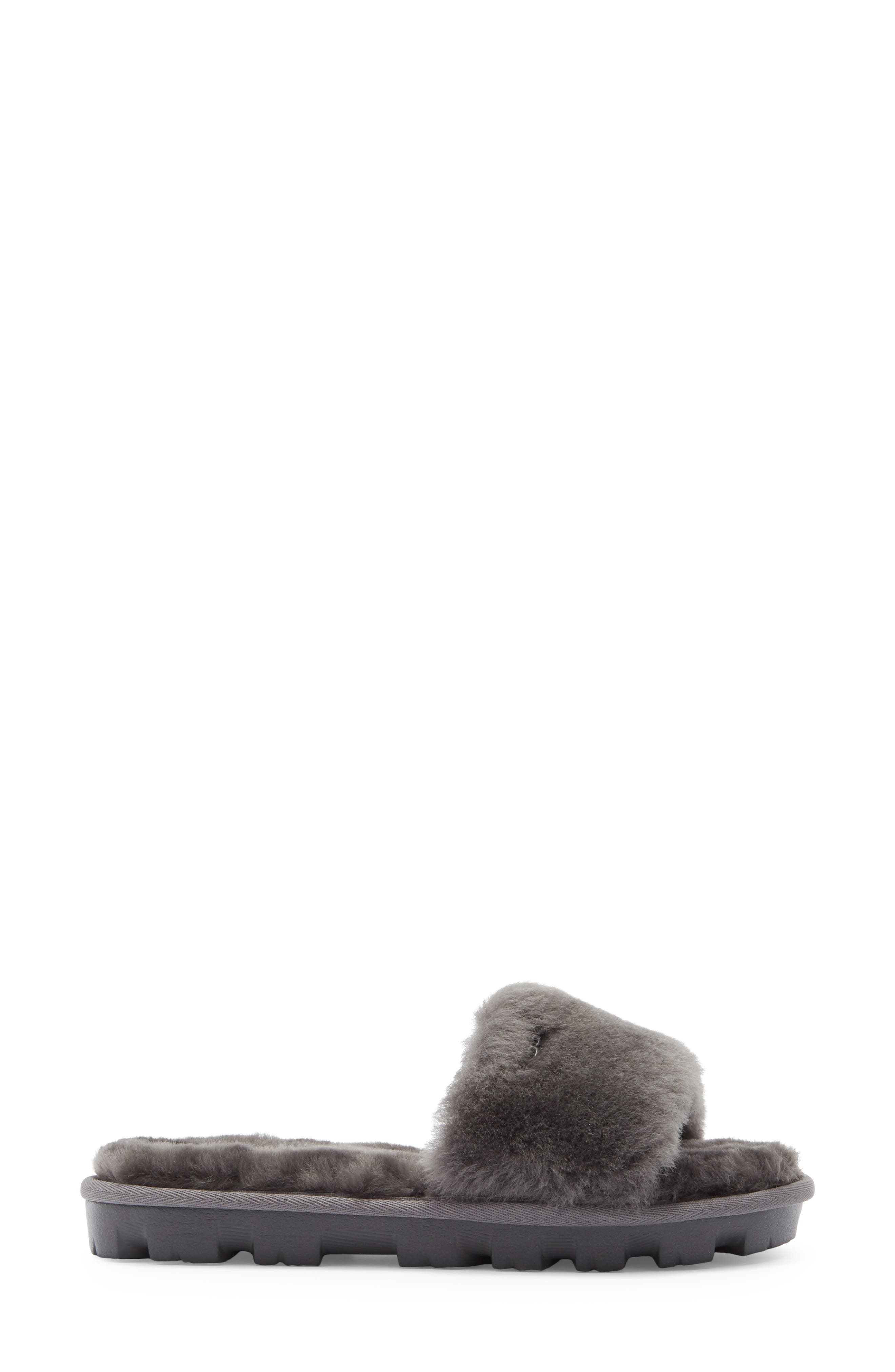 UGG<sup>®</sup> Cozette Genuine Shearling Slipper, Alternate, color, Charcoal