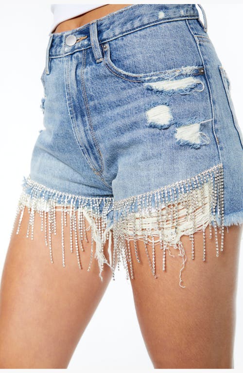 Shop Blue Revival Dripping In Diamonds Denim Shorts