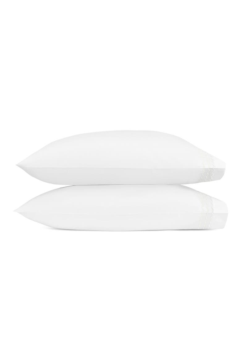 Axel Set of 2 Embroidered Pillowcases, Main, color, WHITE
