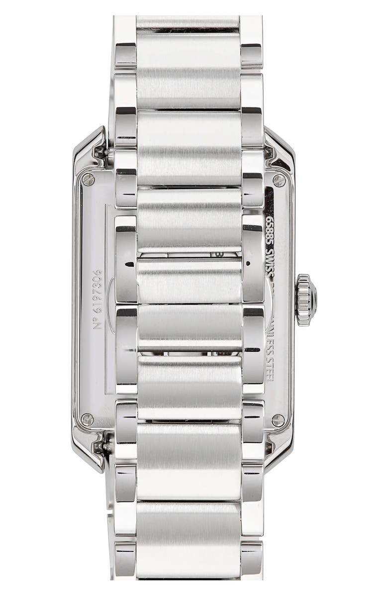 Baume & Mercier Hampton Bracelet Watch, 43mm, Alternate, color, Opaline White/ Silver