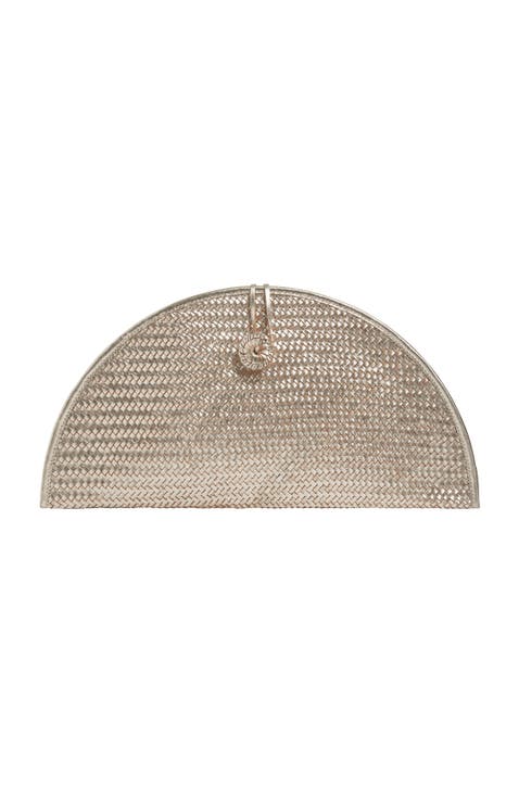 La Barca Handwoven Leather Clutch