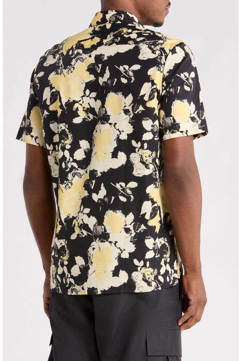 Ebor Relaxed Fit Short Sleeve Button-Up Shirt, Alternate, color, OPEN WHITE/BLACK