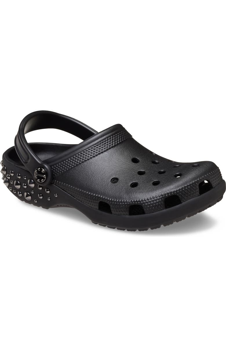 CROCS Studded Classic Clog, Main, color, Black