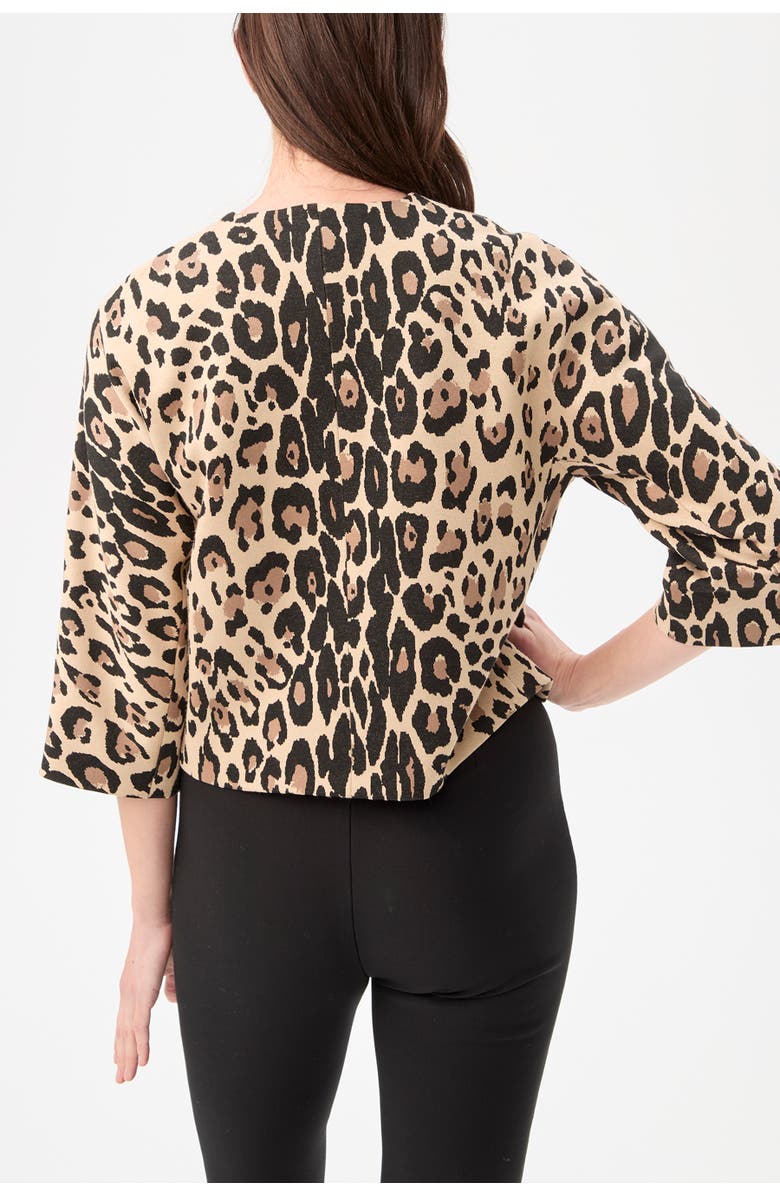 Trina Turk Critique Cropped Leopard Jacket, Alternate, color, 