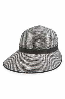 Calvin Klein Tri-Color Texture Raffia Straw Reader Hat