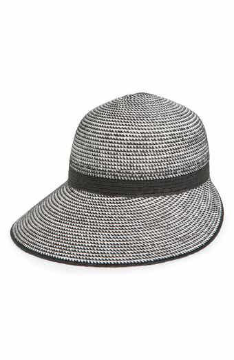 Calvin Klein Tri-Color Texture Raffia Straw Reader Hat
