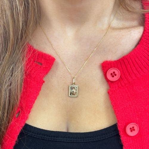 The Lovery Fine Jewelry Gold Sun Tag Necklace In Gold