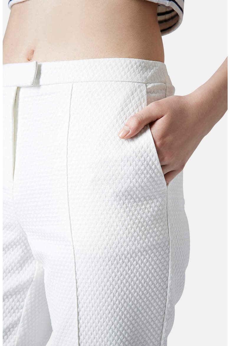 Textured Cigarette Pants, Alternate, color, WHITE