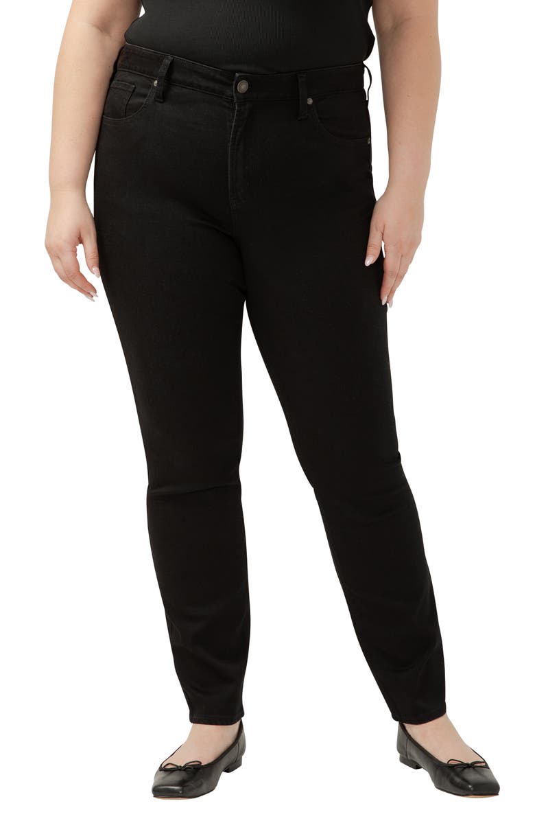 Silver Jeans Co. Avery Curvy High Waist Slim Straight Leg Jeans, Main, color, 