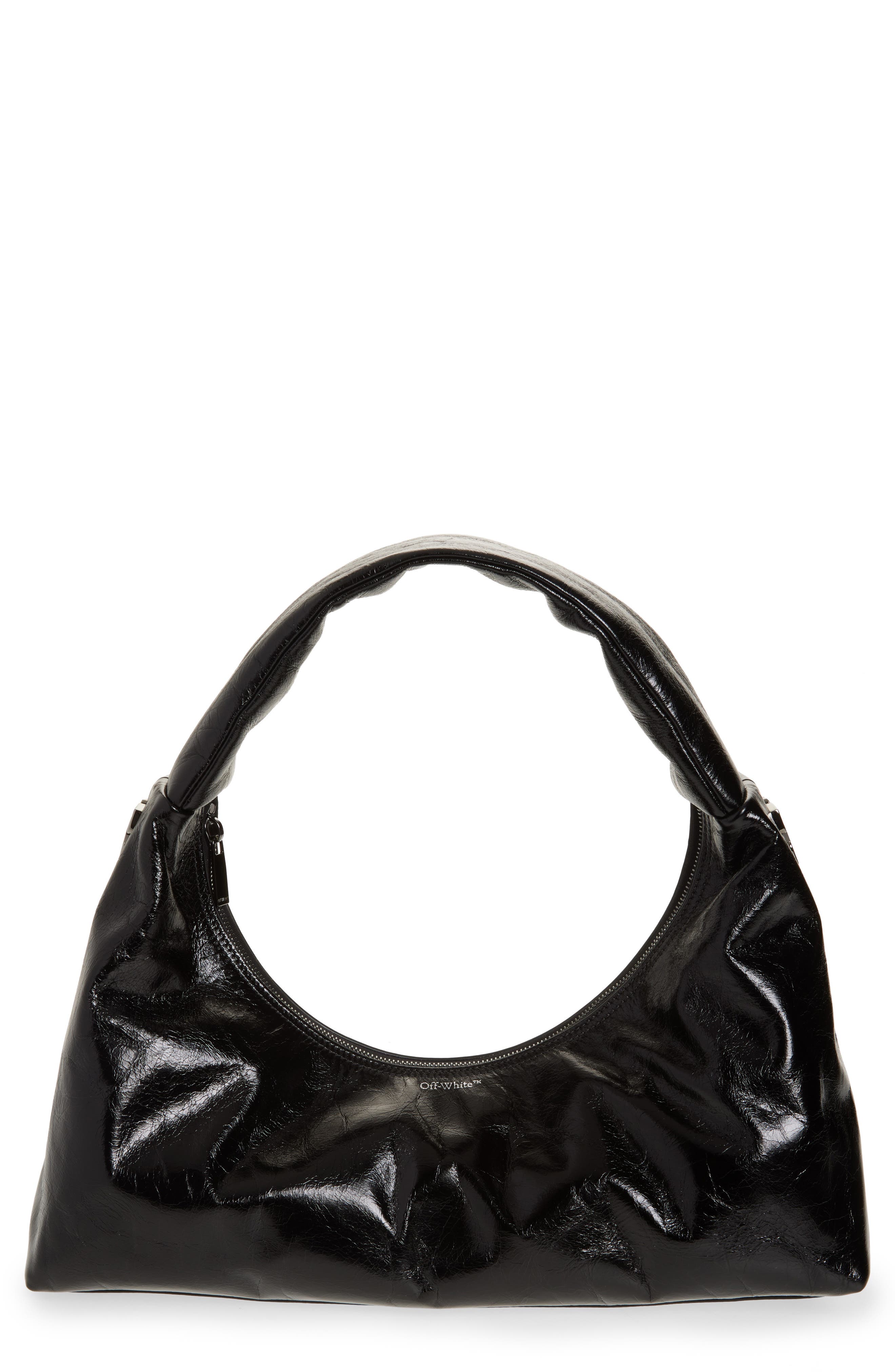 Off-White Jumbo Arcade Leather Hobo Bag, Main, color, 