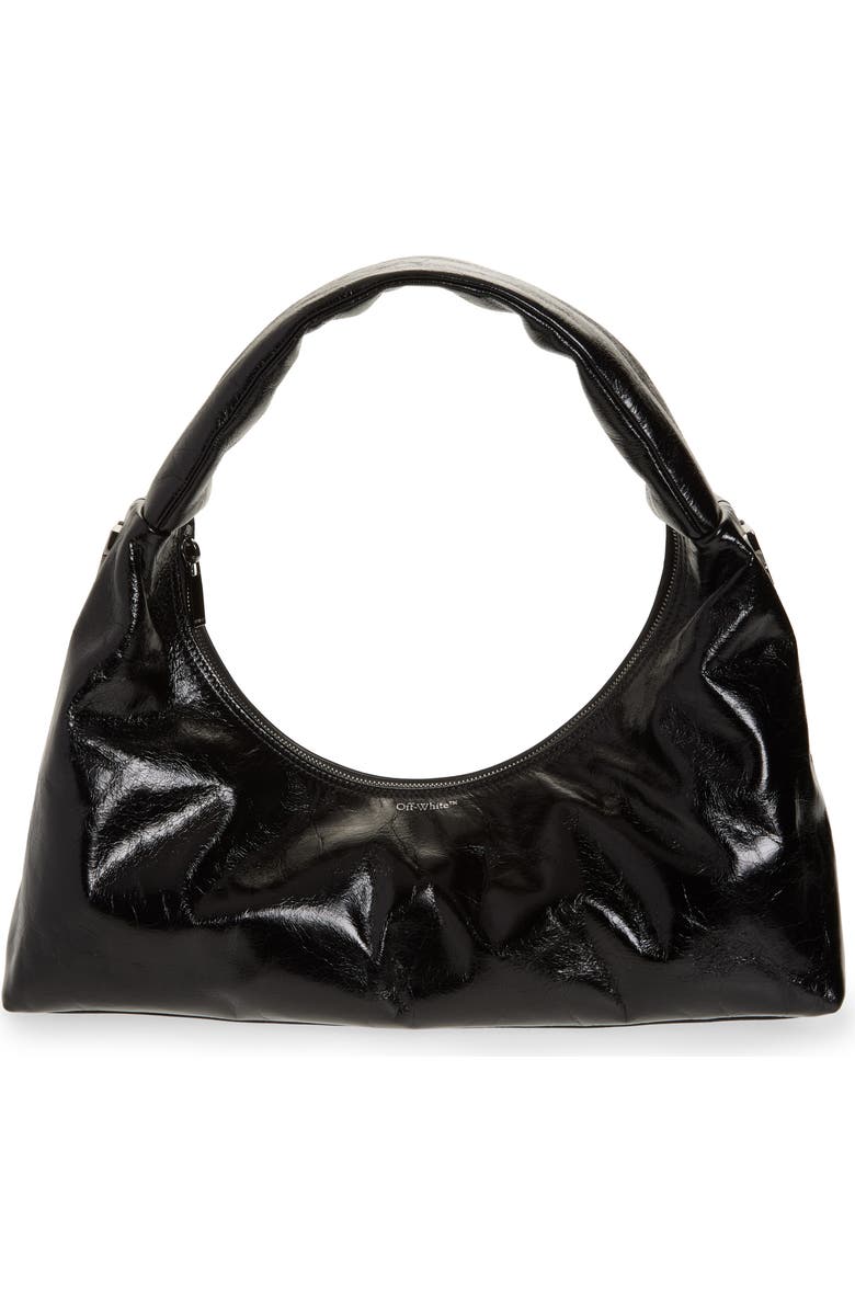 Off-White Jumbo Arcade Leather Hobo Bag, Main, color,