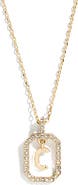 BaubleBar Alicia Intial Pendant Necklace