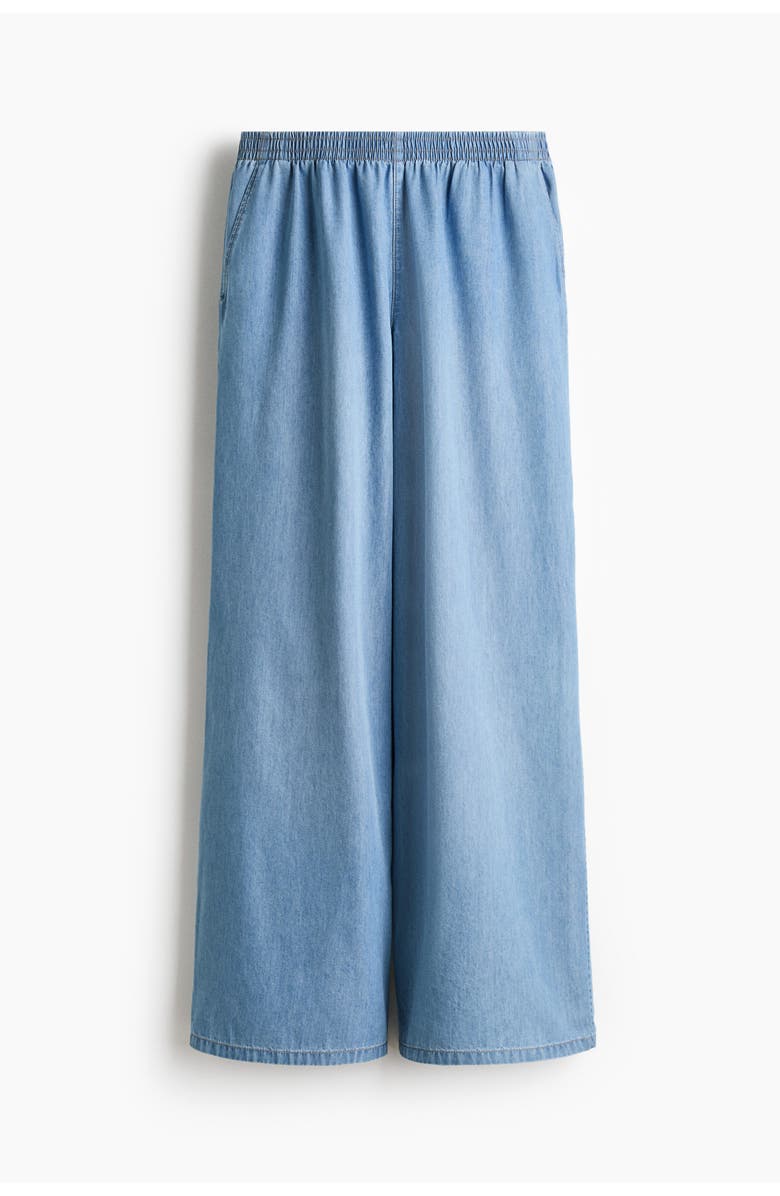 H&M Pull-on Denim Trousers, Main, color, Light Denim Blue