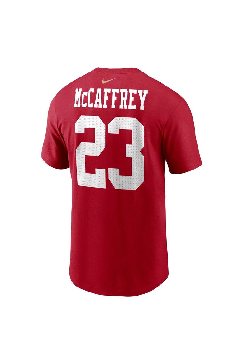 Men's Nike Christian McCaffrey Scarlet San Francisco 49ers Player Name & Number T-Shirt, Alternate, color, Scarlet