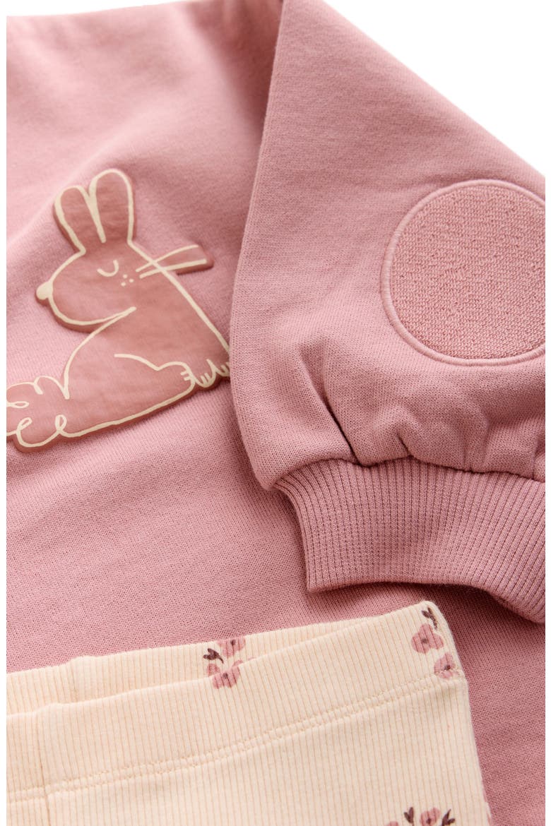 Kids' Graphic Sweatshirt & Flare Leggings Set, Alternate, color, PINK