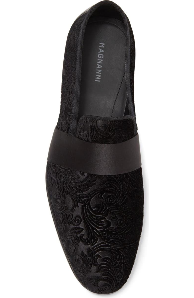Magnanni Patterned Suede & Leather Loafer, Alternate, color,