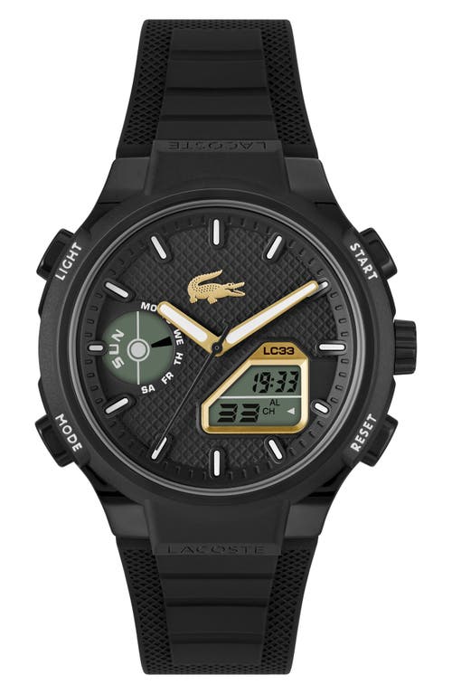 Lacoste Lc33 Silicone Strap Watch, 45mm