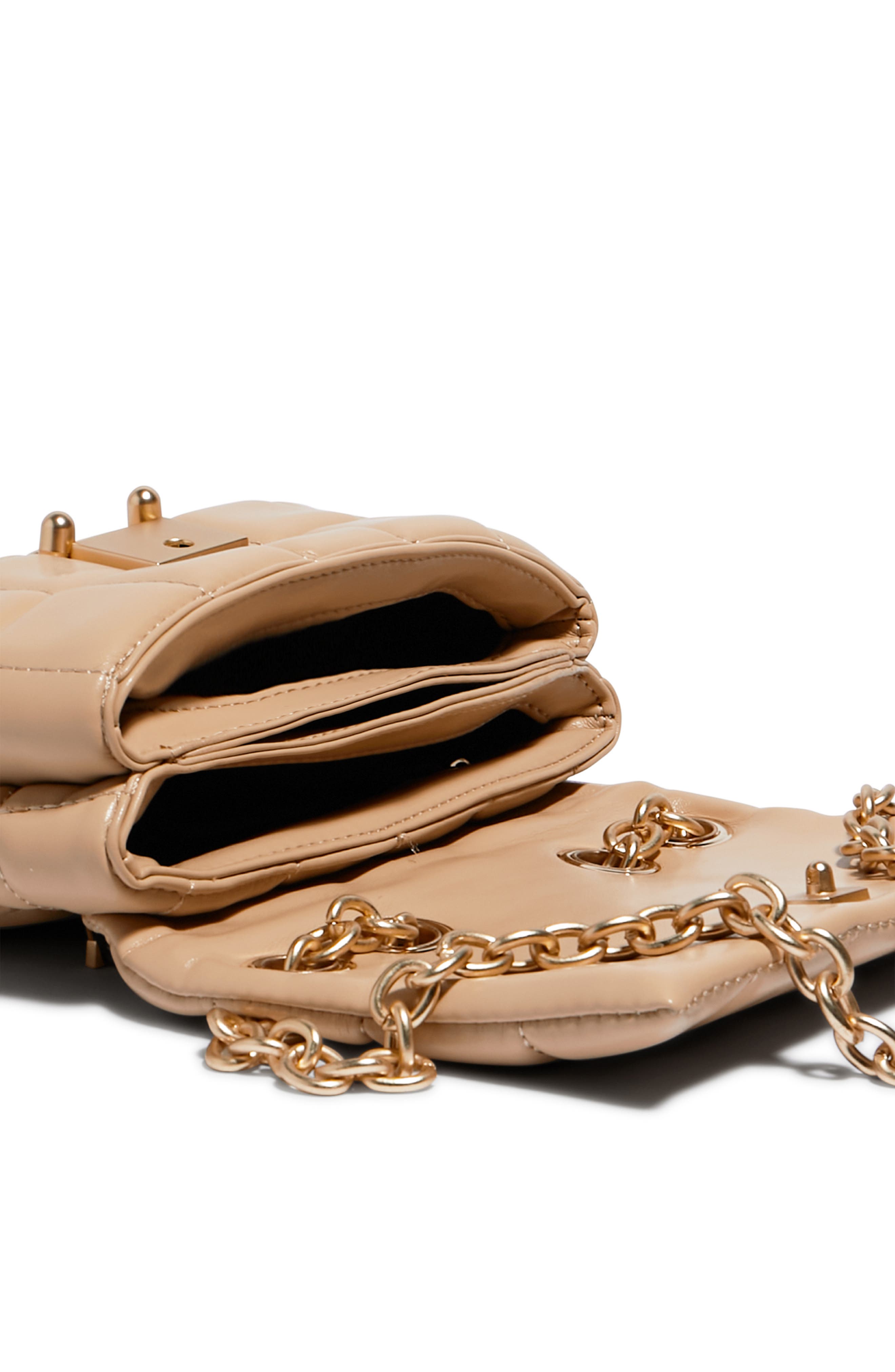 Small How We Slay Vegan Leather Shoulder Bag, Alternate, color, BEIGE