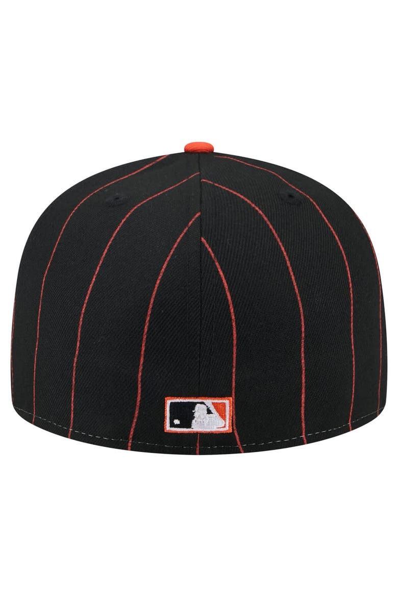 Men's New Era  Black San Francisco Giants Pinstripe 59FIFTY Fitted Hat, Alternate, color, Black