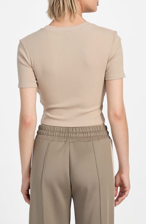 Guess Women's Carla Short-sleeve Knit Top In Brown