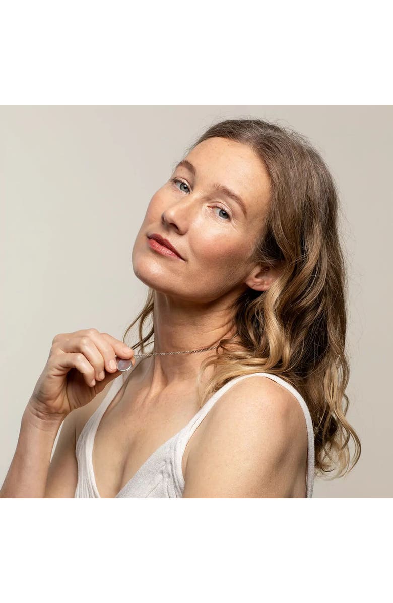 Uncommon Goods Worry Stone Pendant Necklace, Alternate, color, Silver-Plated