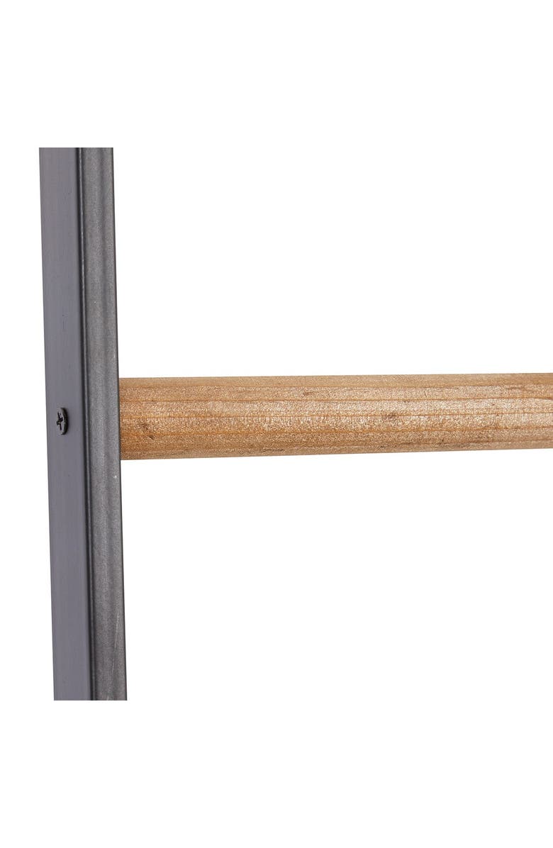 WILLOW ROW Black Metal 6-Rack Ladder, Alternate, color, Black