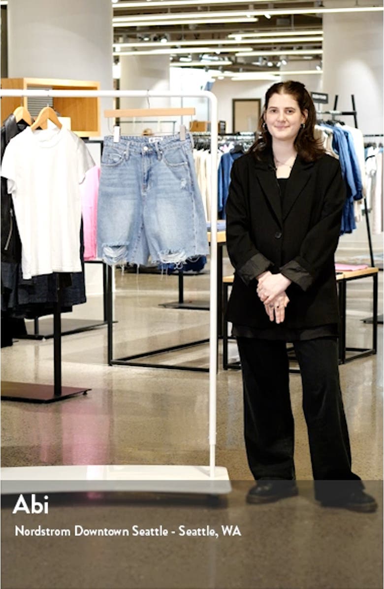 Distressed Denim Bermuda Shorts, sales video thumbnail