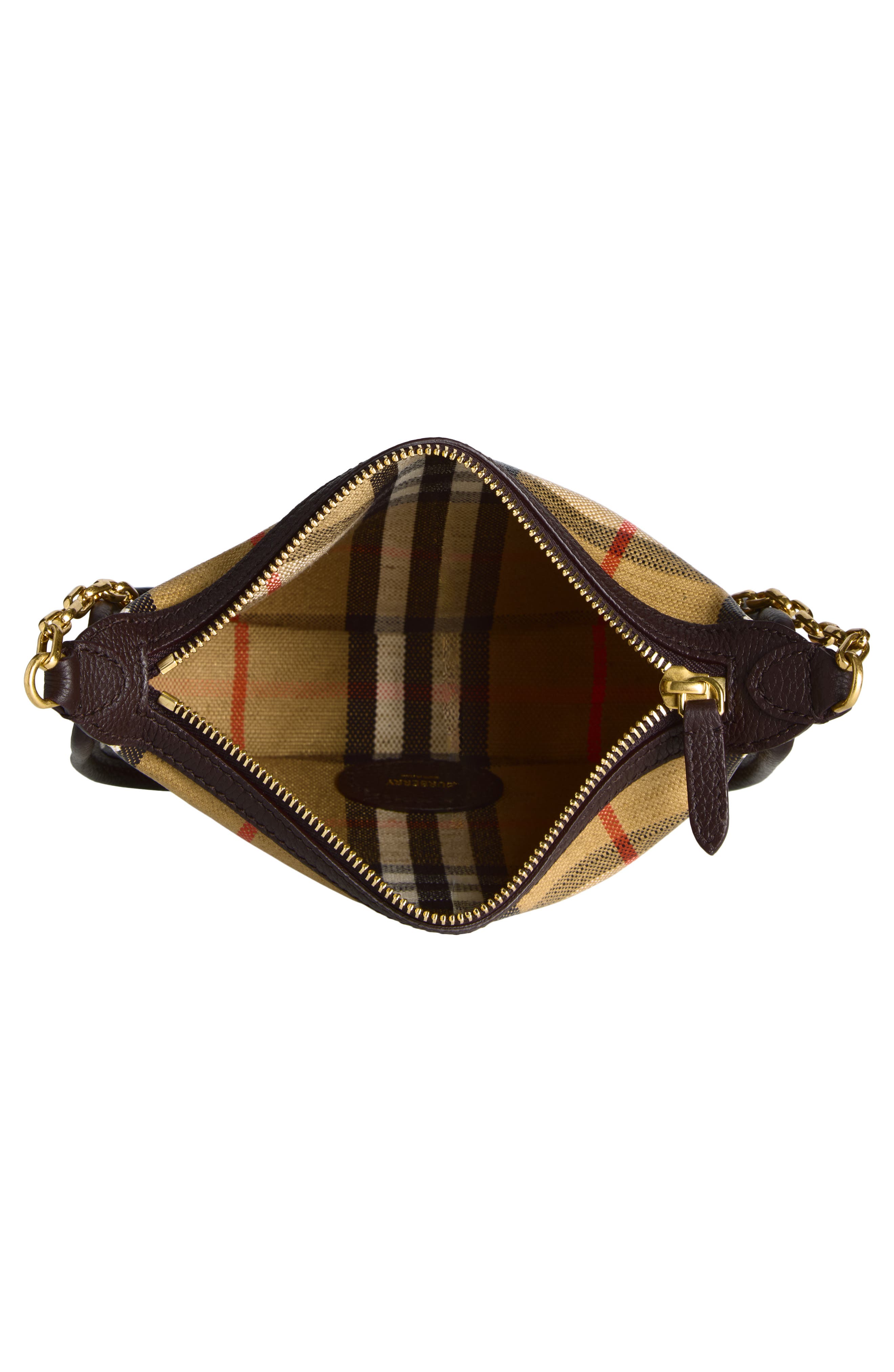 Burberry Coated Canvas Shoulder Bag, Alternate, color, Sand