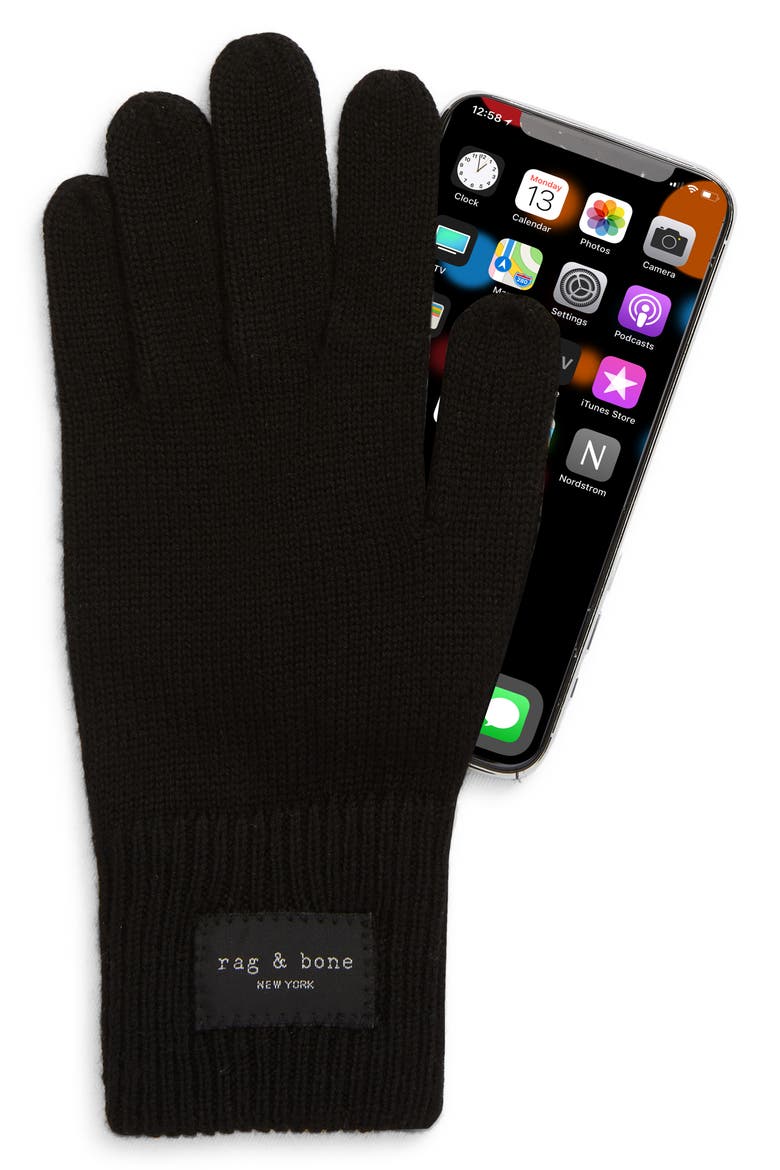 Addison Wool Gloves, Alternate, color, BLK