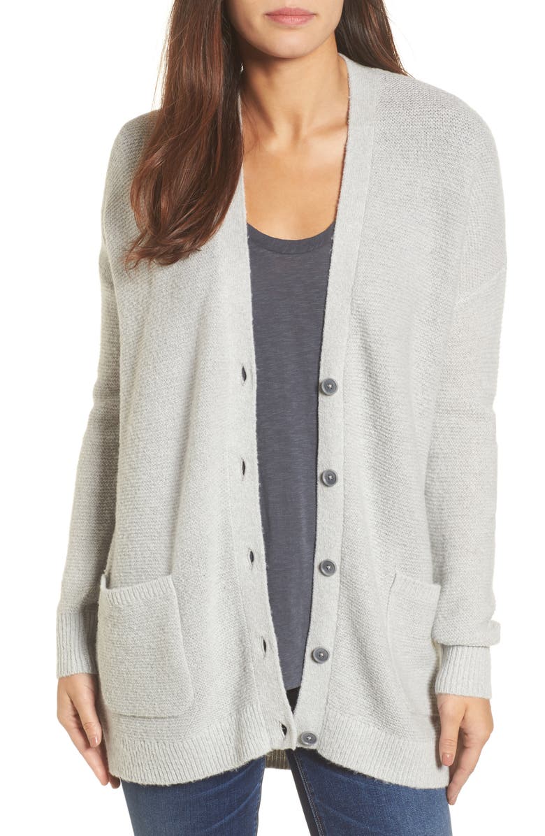 Caslon<sup>®</sup> Relaxed Boyfriend Cardigan, Main, color, 