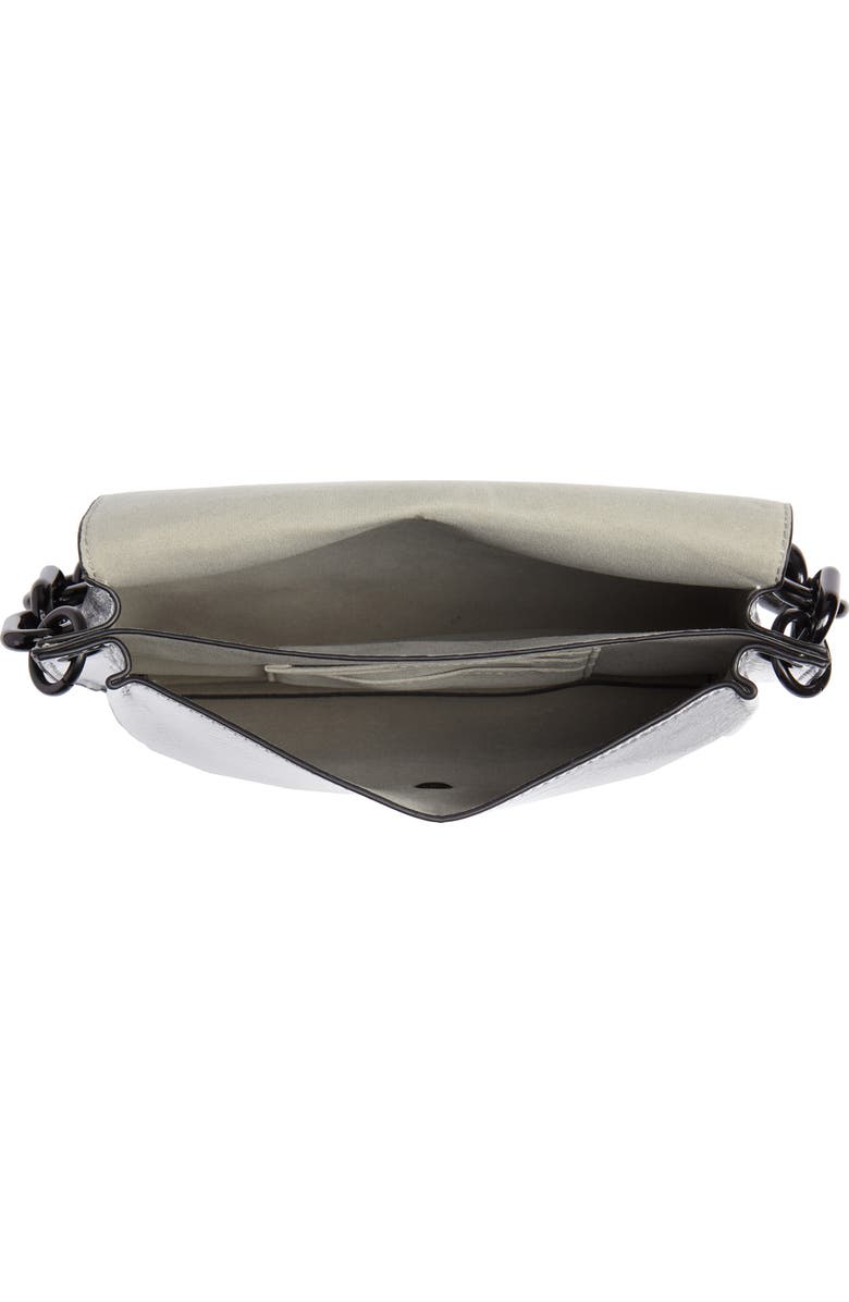 Violet Ray New York Metallic Faux Leather Crossbody Bag, Alternate, color,