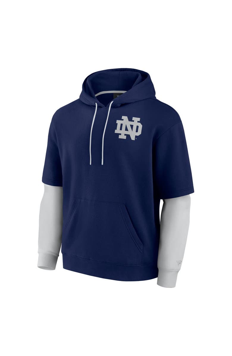 FANATICS Men's Fanatics Navy Notre Dame Fighting Irish Sleek Pullover Hoodie, Alternate, color, 