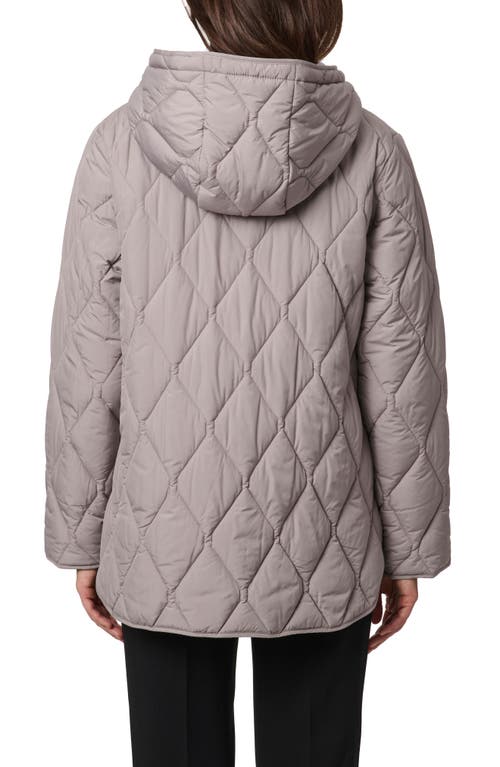Bernardo Ashbury Diamond Quilted Hooded Liner Jacket In Multi