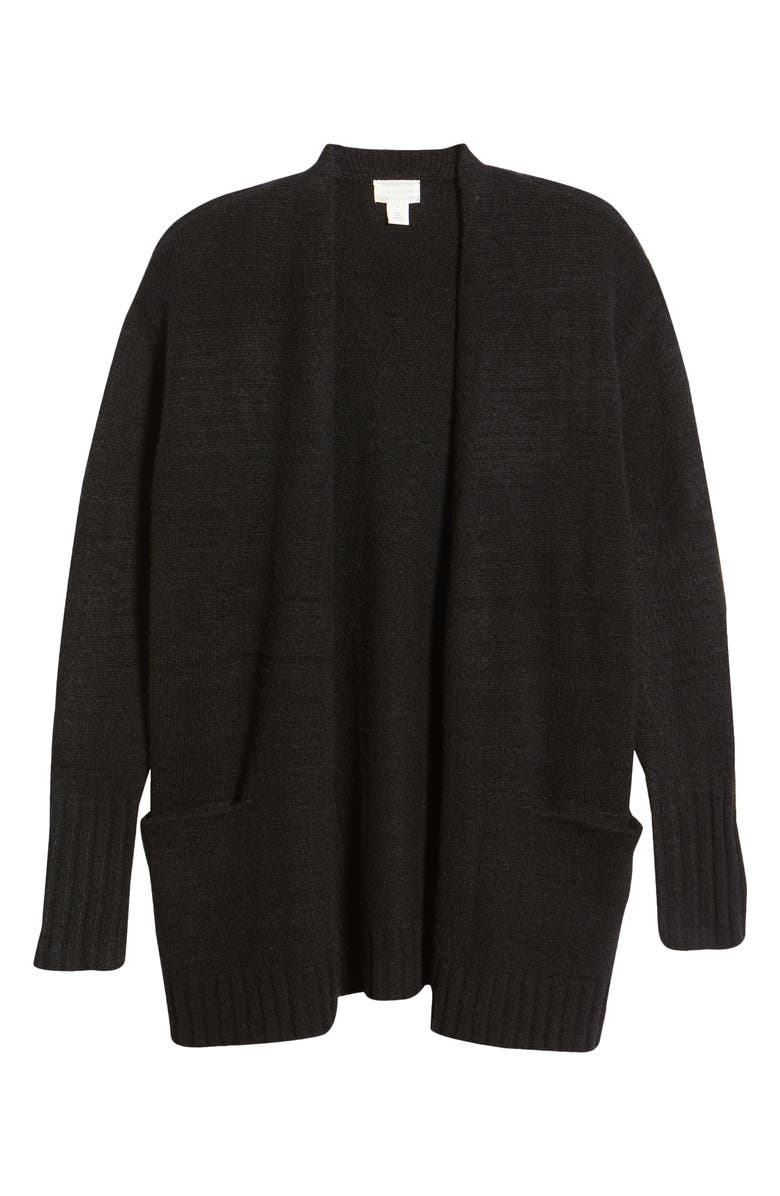 Caslon<sup>®</sup> Collarless Open Front Long Cardigan, Alternate, color, 