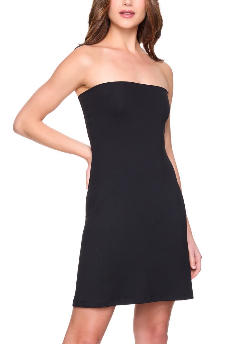 Core Strapless Tube Minidress, Alternate, color, BLACK