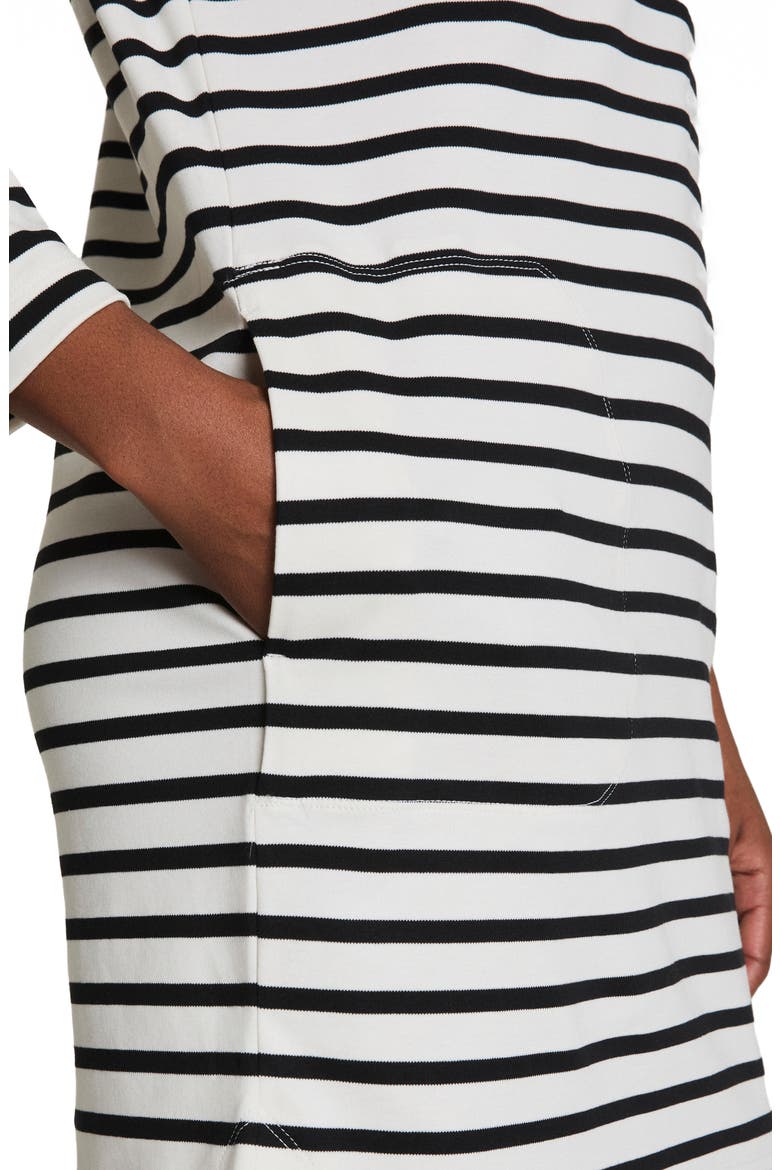 Cool Cotton Boatneck Dress, Alternate, color, YACHT STRIP