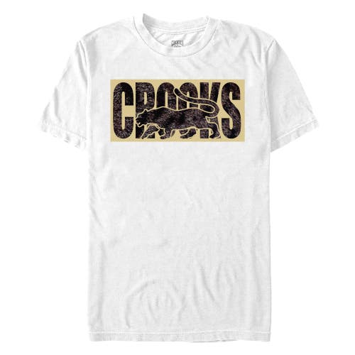 Crooks & Castles Tiger Fur Print Graphic T-shirt In White
