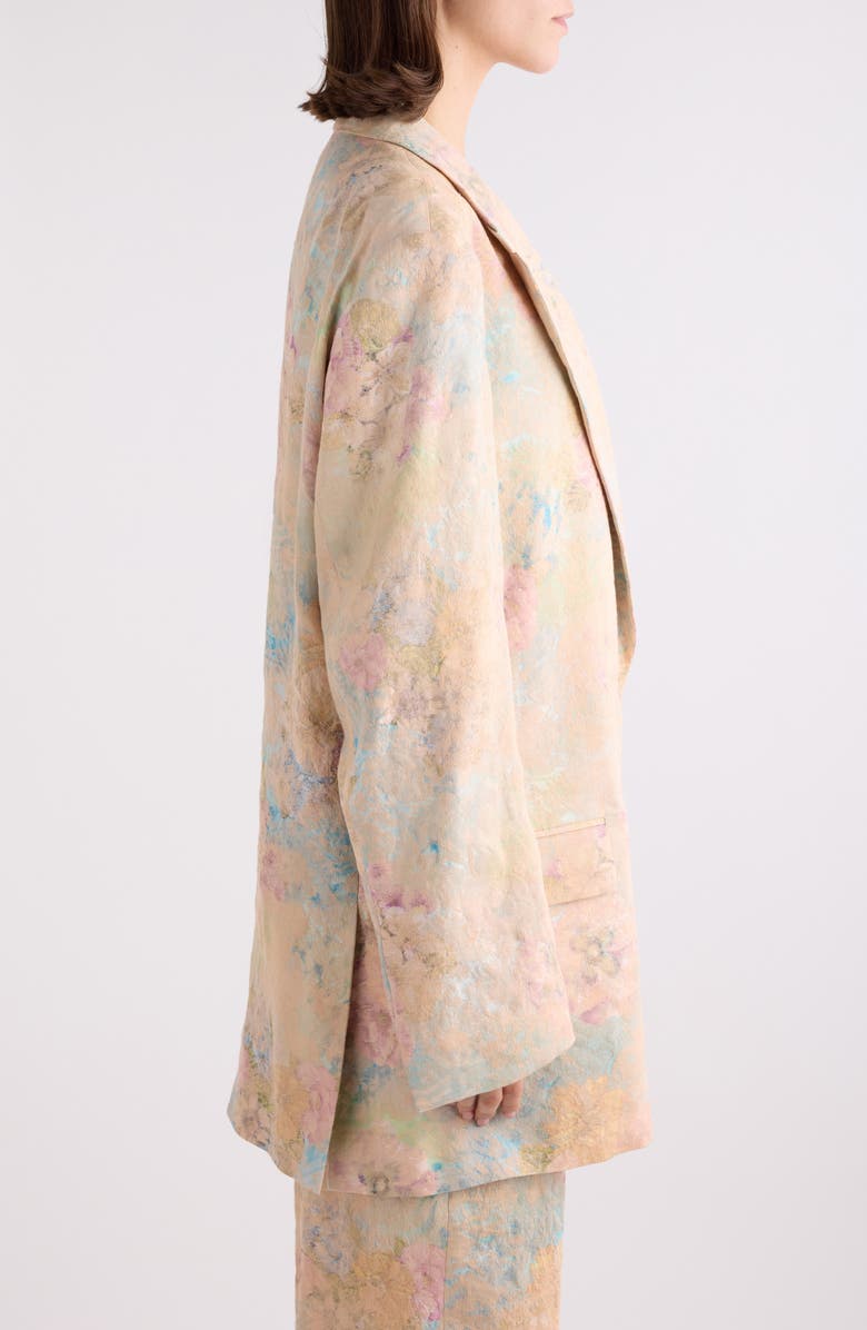 Dries Van Noten Basti Floral Jacquard Single Breasted Blazer, Alternate, color,