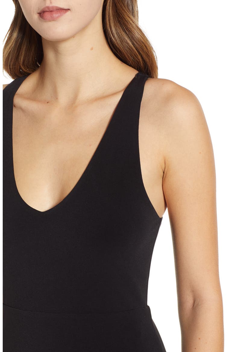 Racerback Body-Con Dress, Alternate, color, BLACK